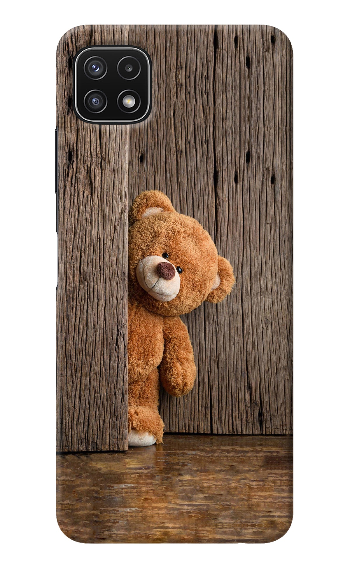 Teddy Wooden Samsung A22 5G Back Cover