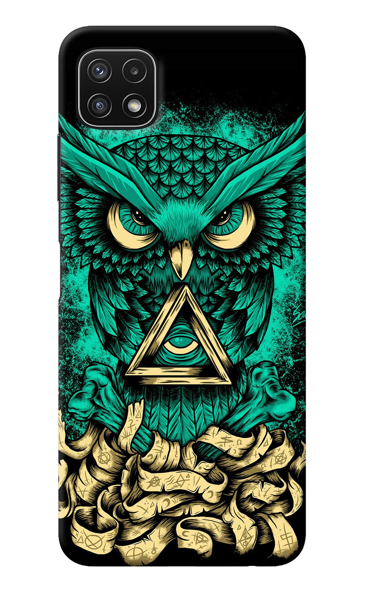 Green Owl Samsung A22 5G Back Cover