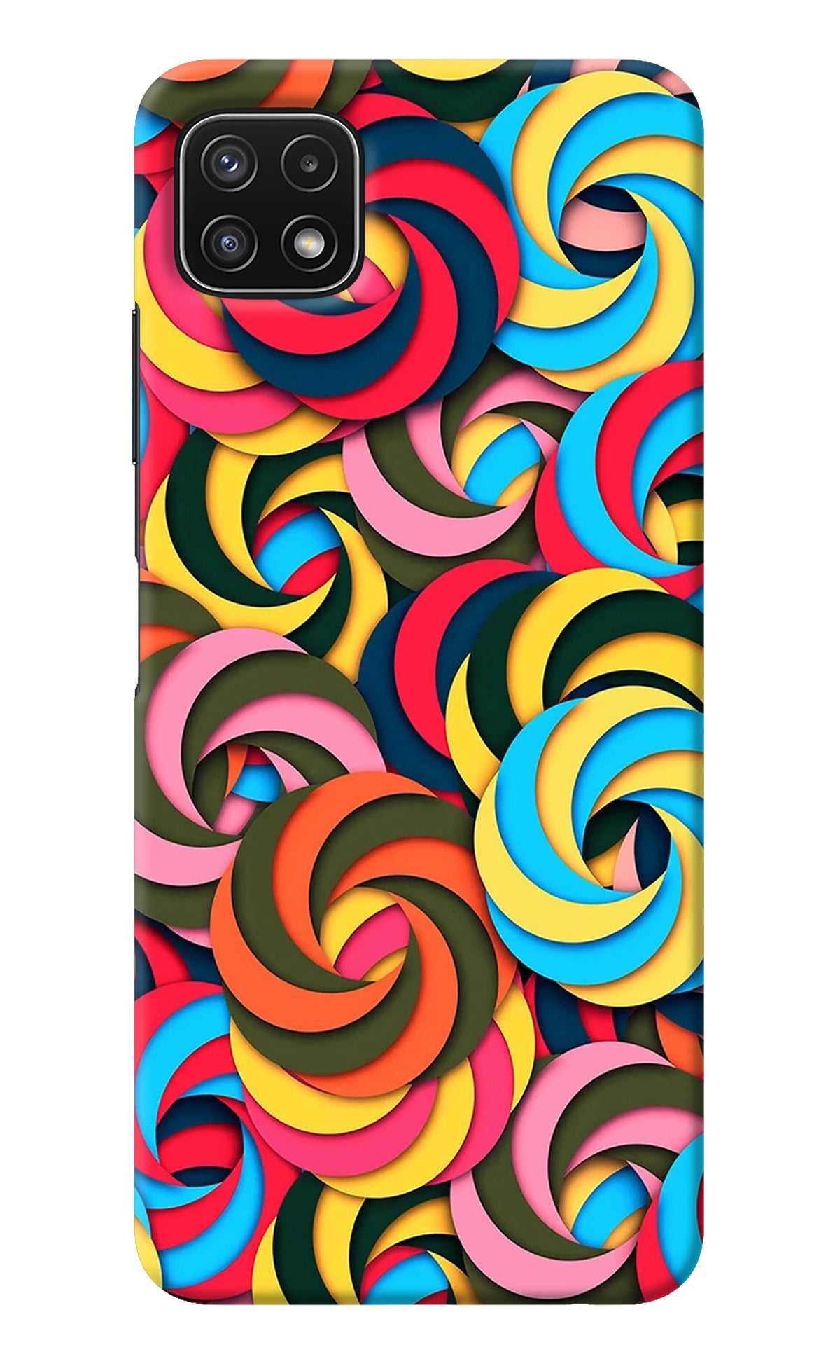 Spiral Pattern Samsung A22 5G Back Cover