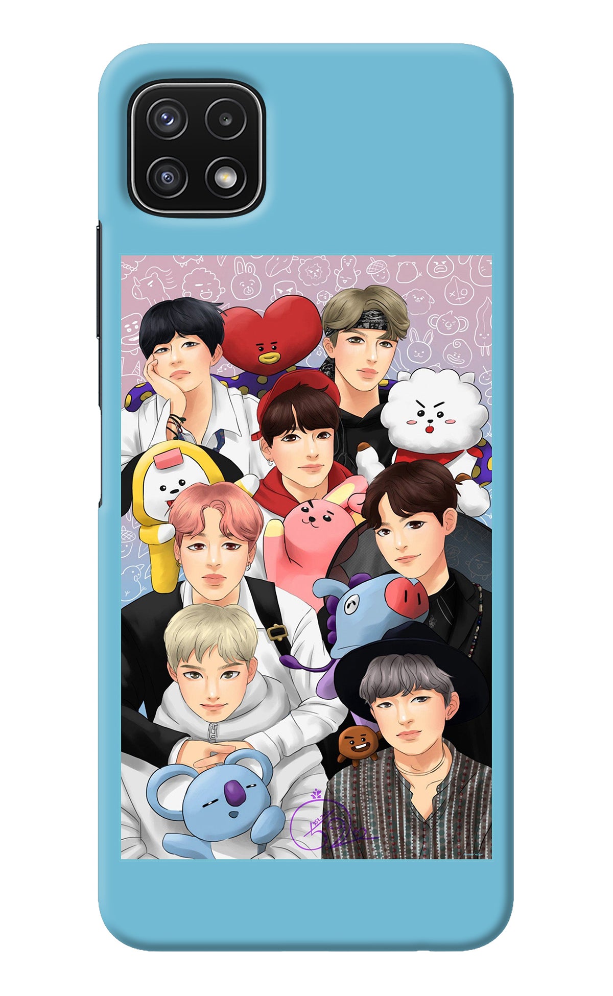 BTS with animals Samsung A22 5G Back Cover