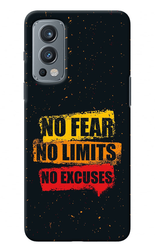 No Fear No Limits No Excuse OnePlus Nord 2 5G Back Cover