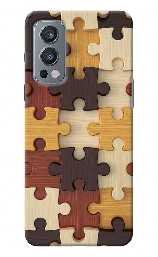 Wooden Puzzle OnePlus Nord 2 5G Back Cover