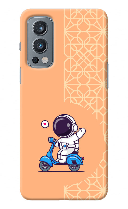 Cute Astronaut Riding OnePlus Nord 2 5G Back Cover