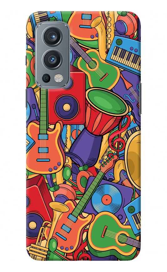 Music Instrument Doodle OnePlus Nord 2 5G Back Cover