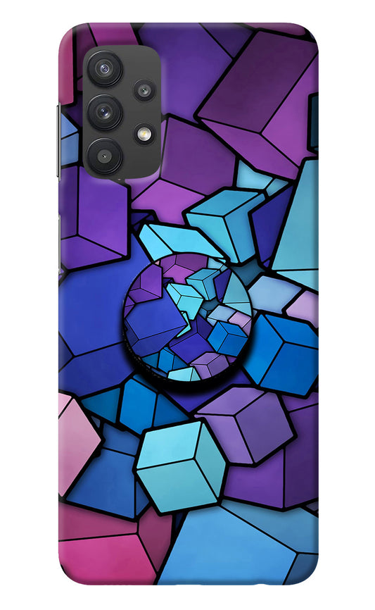 Cubic Abstract Samsung M32 5G Pop Case
