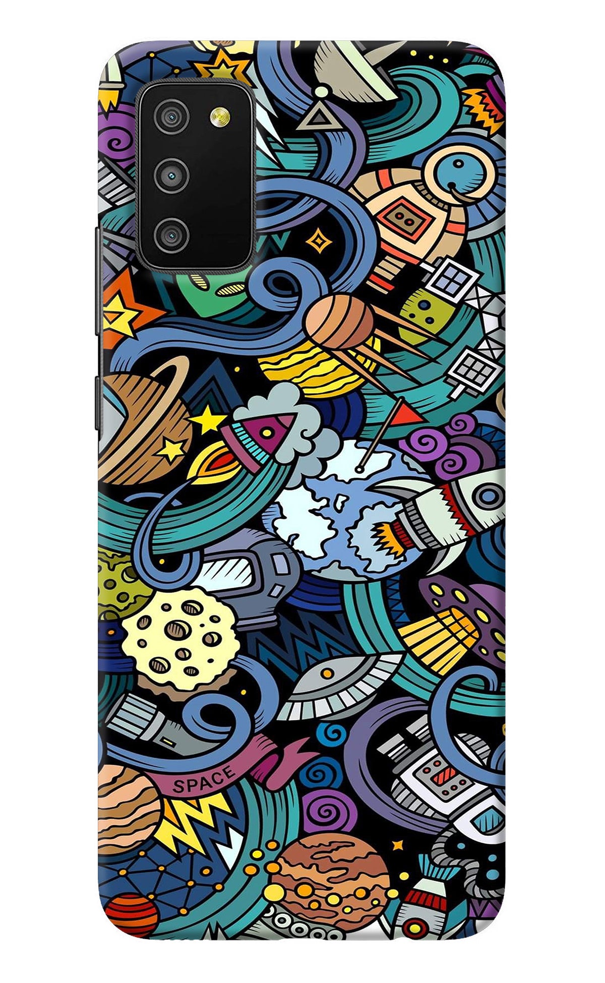 Space Abstract Samsung M02s Back Cover