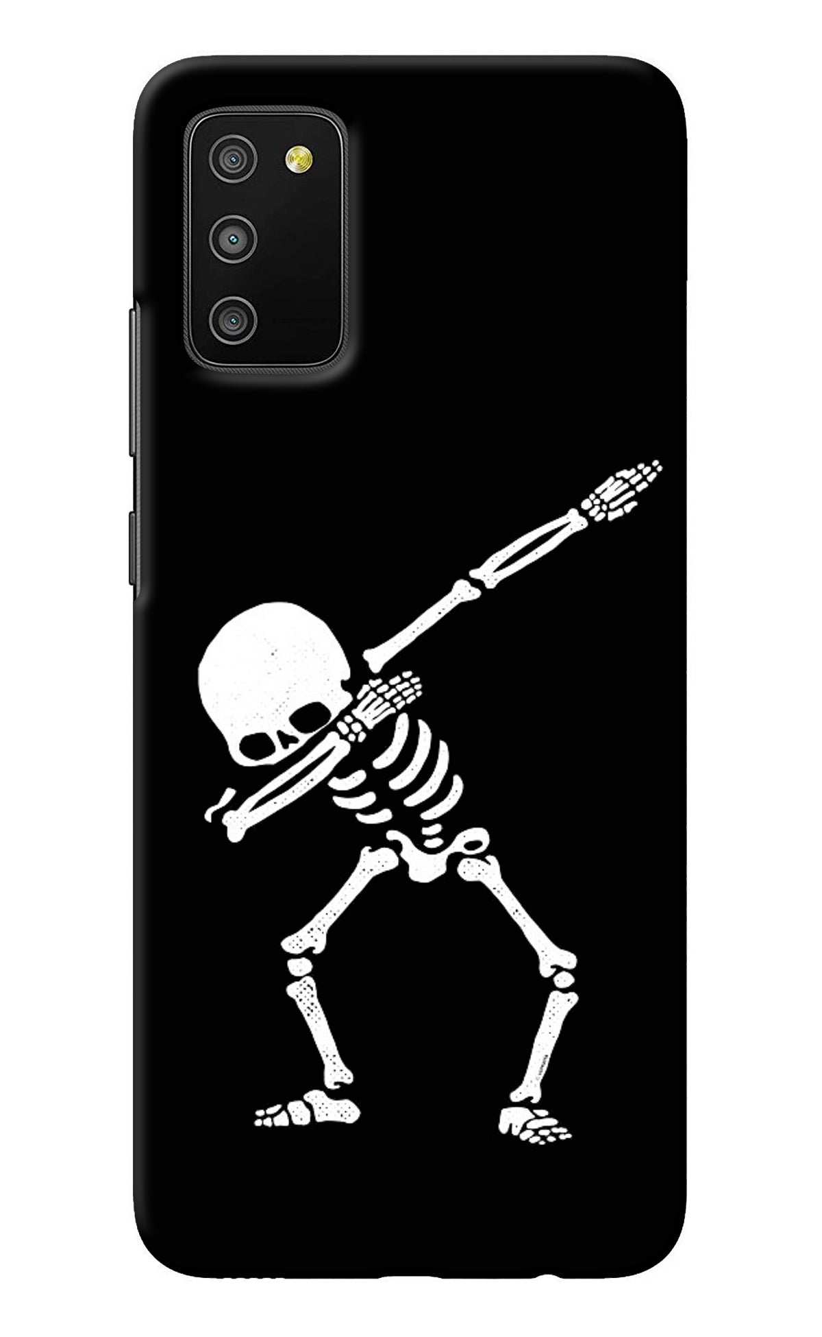Dabbing Skeleton Art Samsung M02s Back Cover
