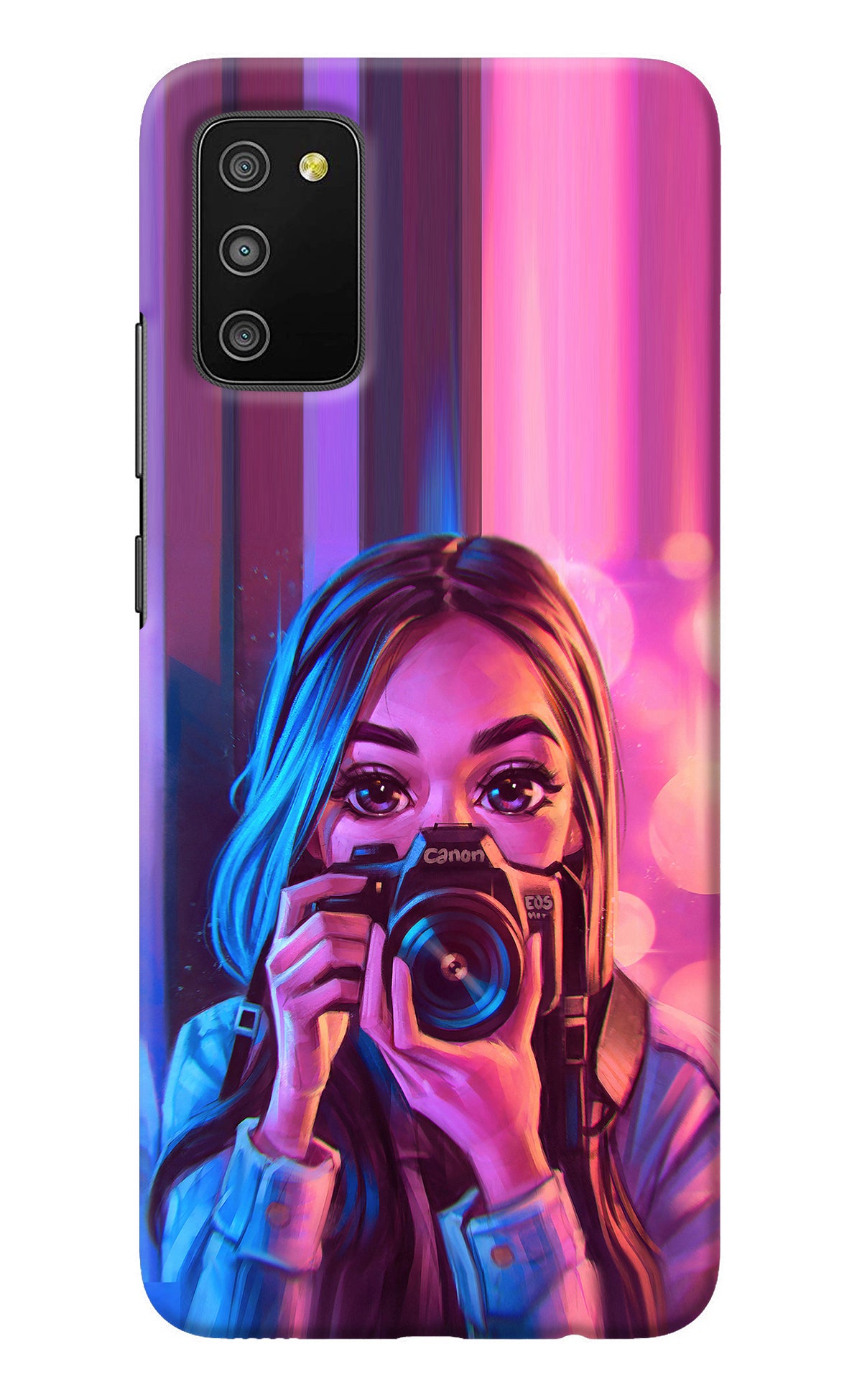 Girl Photographer Samsung M02s Back Cover