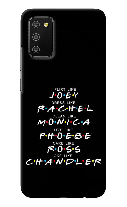 FRIENDS Character Samsung M02s Back Cover