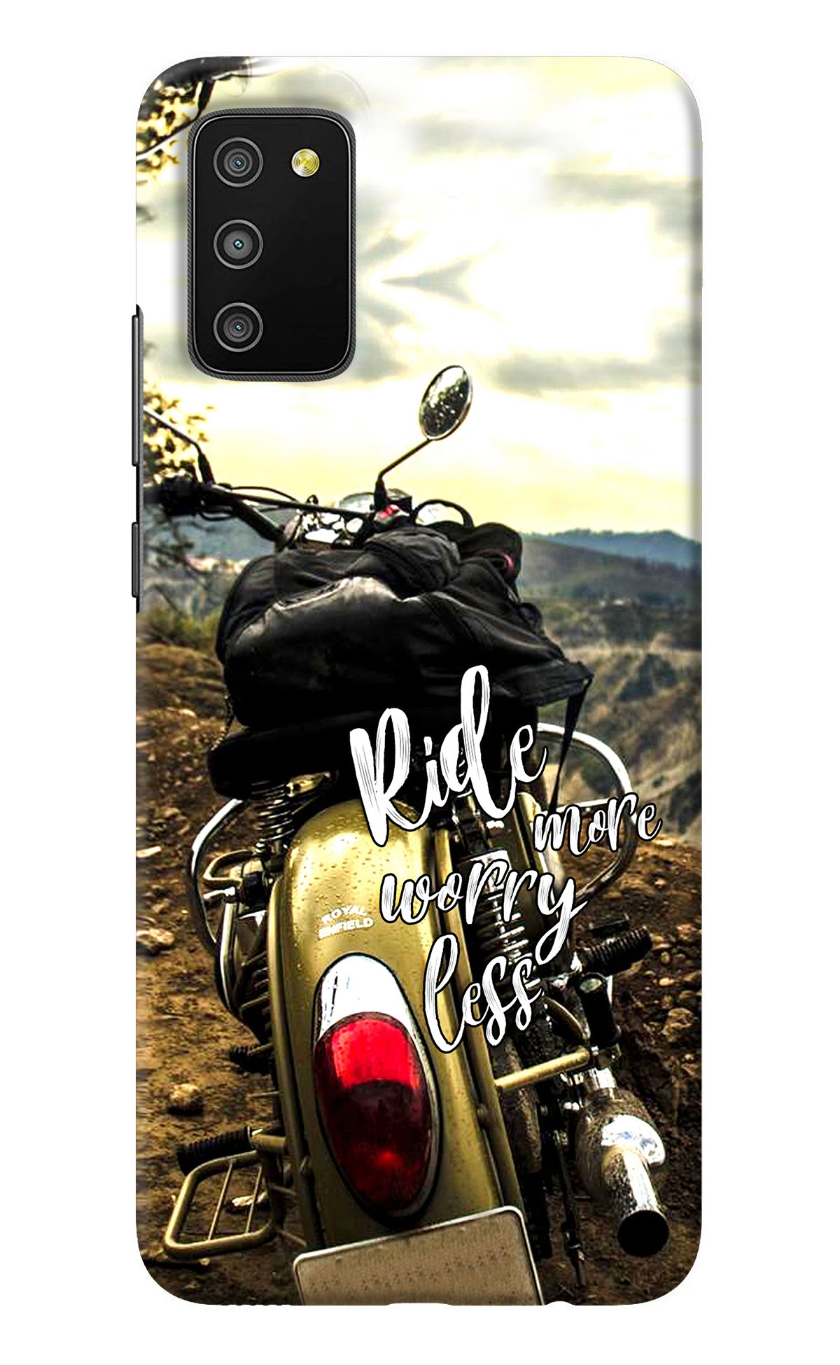 Ride More Worry Less Samsung M02s Back Cover