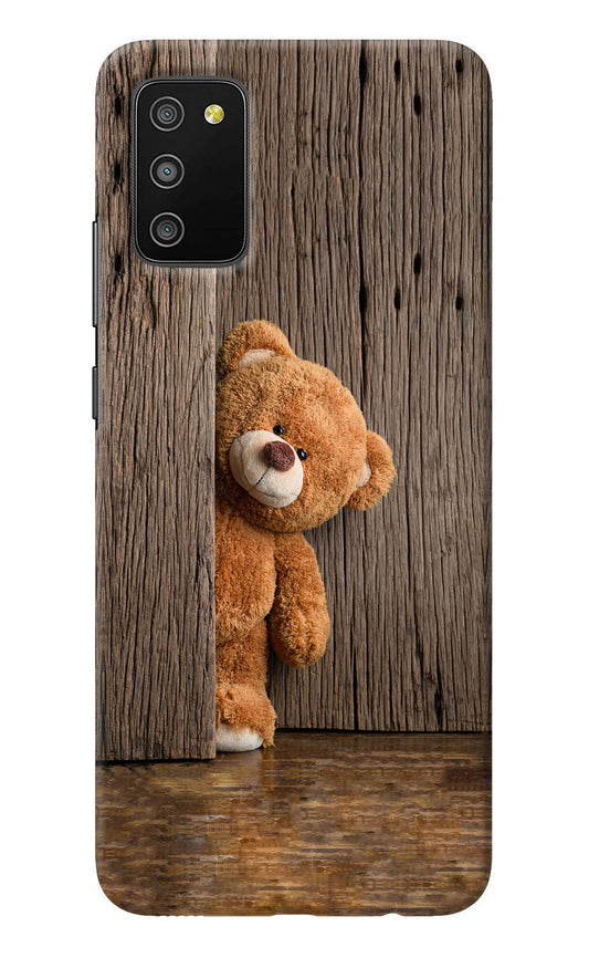 Teddy Wooden Samsung M02s Back Cover