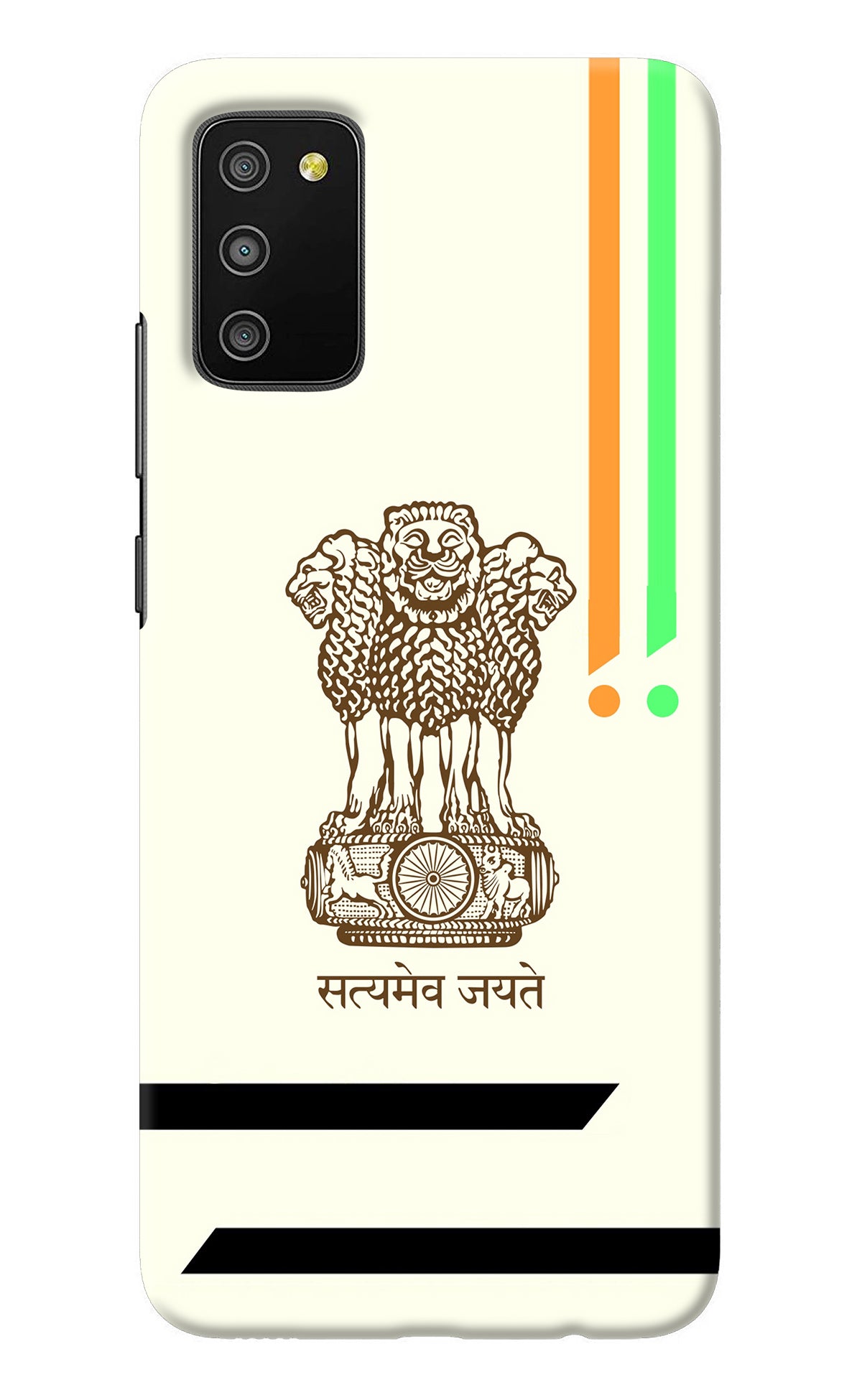 Satyamev Jayate Brown Logo Samsung M02s Back Cover