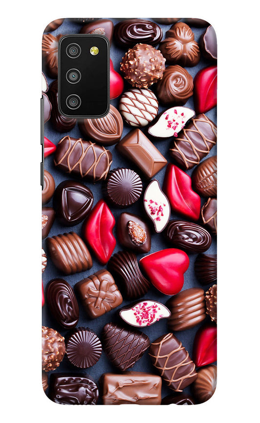 Chocolates Samsung M02s Back Cover