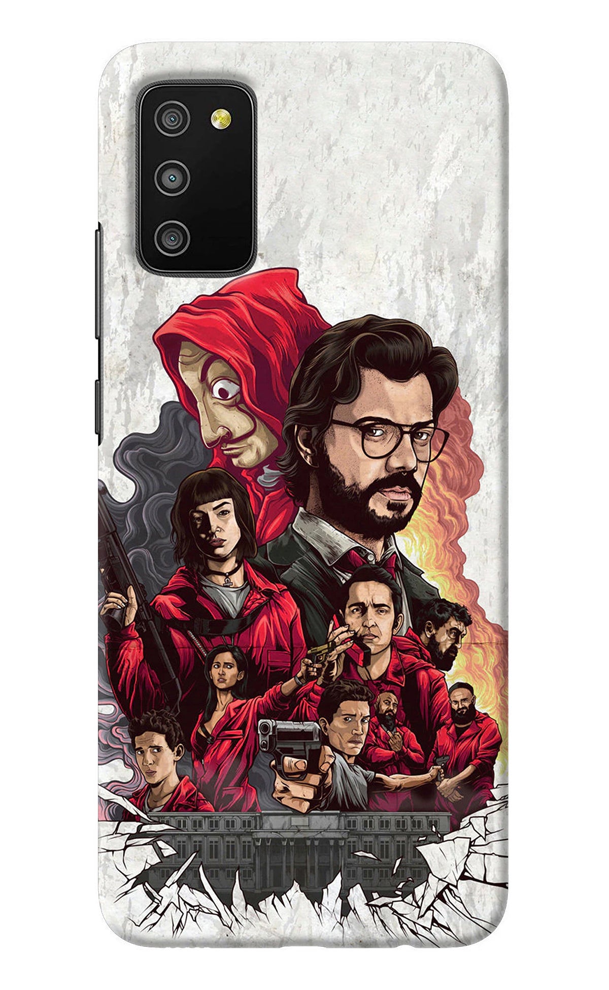 Money Heist Artwork Samsung M02s Back Cover