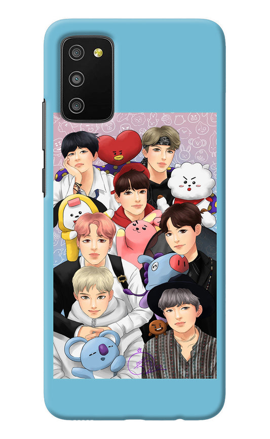 BTS with animals Samsung M02s Back Cover