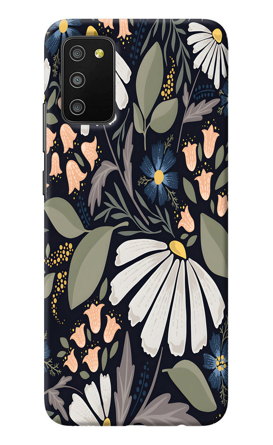 Flowers Art Samsung M02s Back Cover