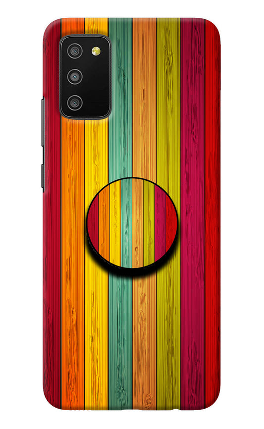Multicolor Wooden Samsung M02s Pop Case