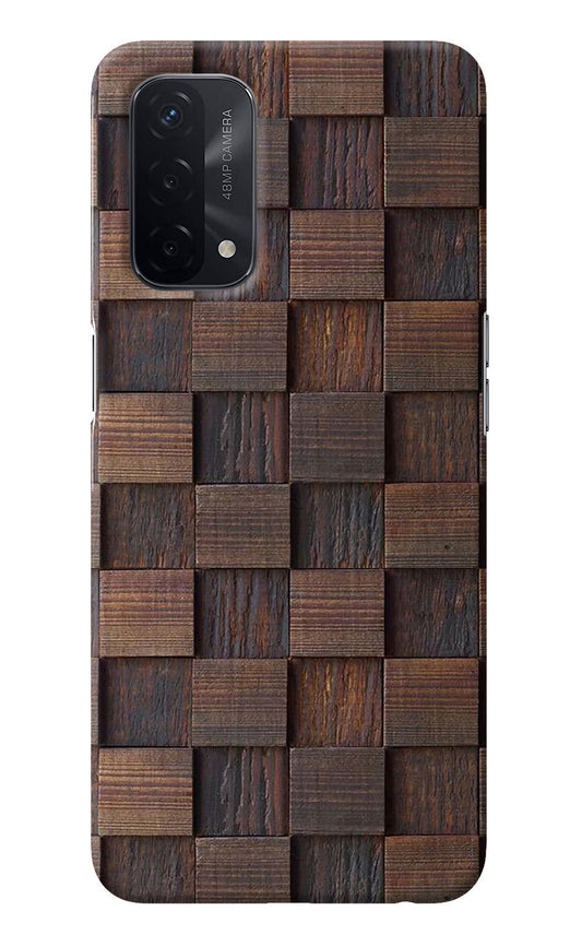 Wooden Cube Design Oppo A74 5G Back Cover
