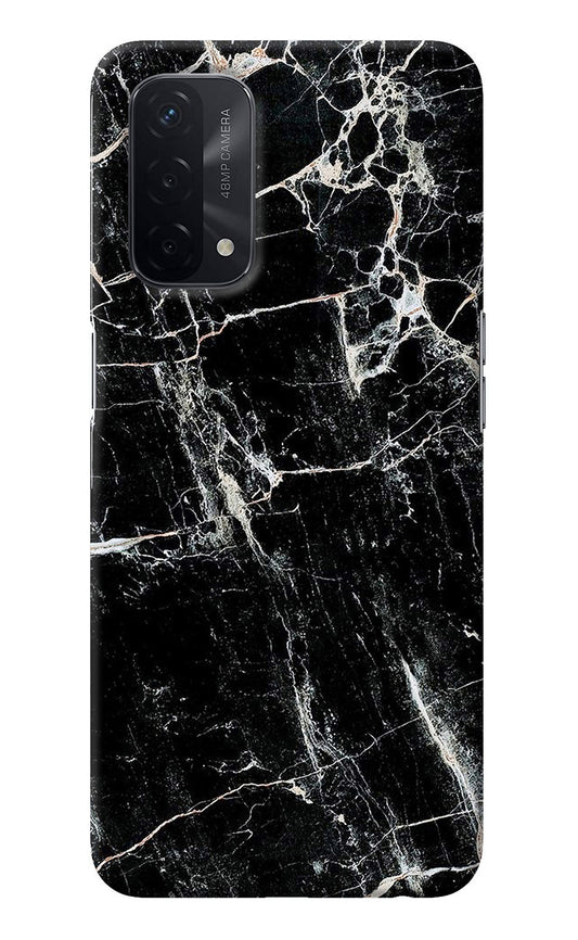 Black Marble Texture Oppo A74 5G Back Cover
