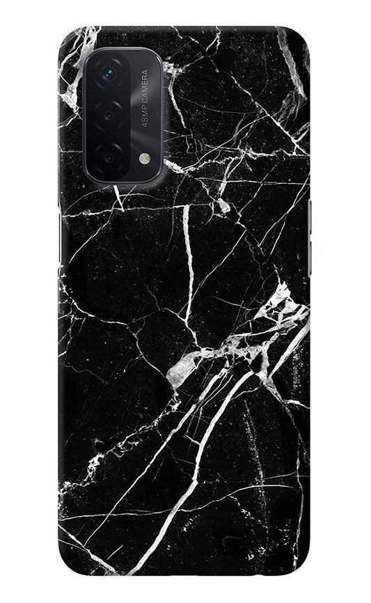 Black Marble Pattern Oppo A74 5G Back Cover