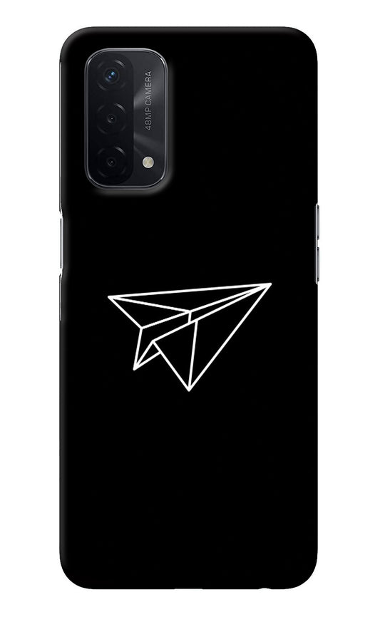 Paper Plane White Oppo A74 5G Back Cover