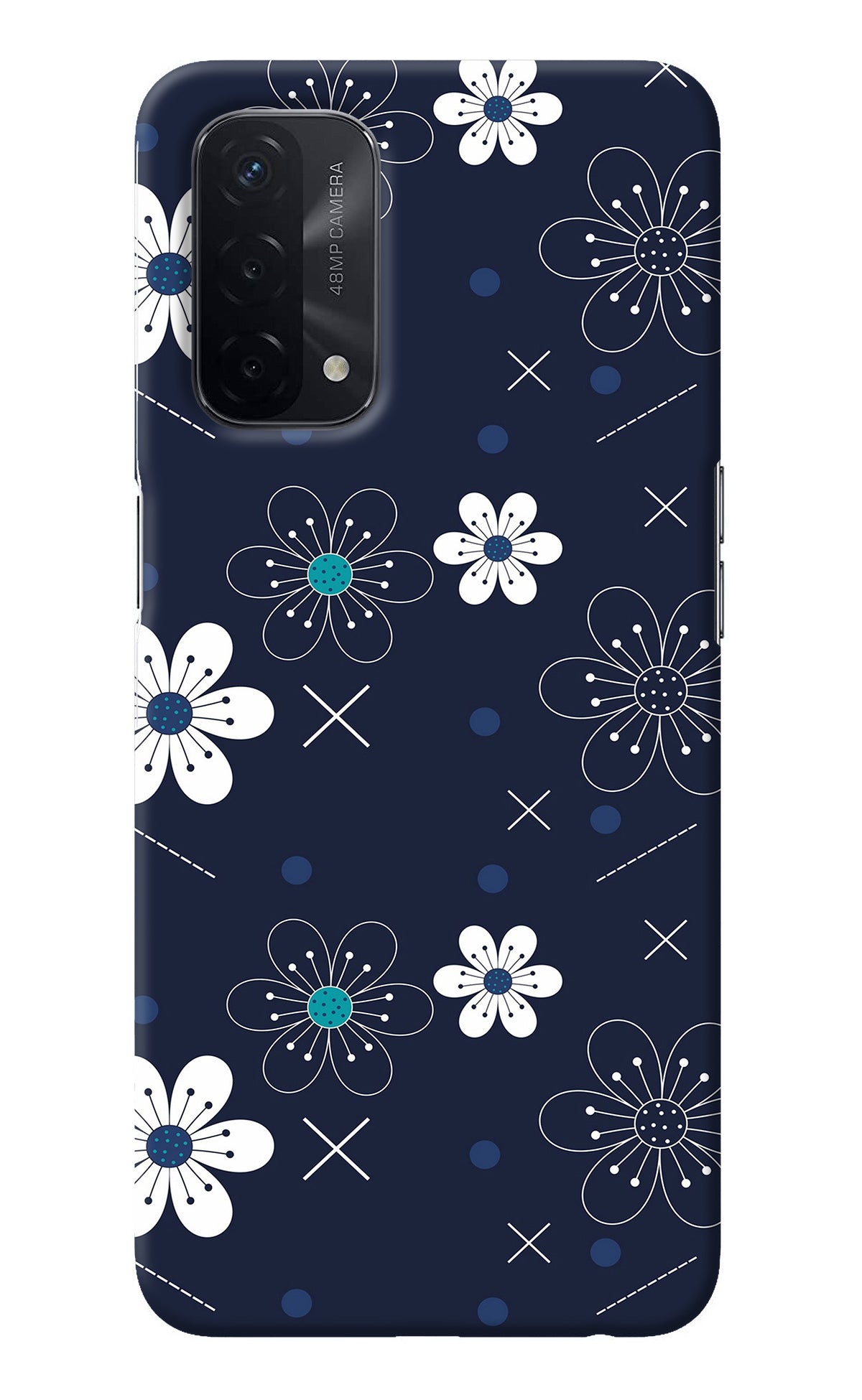 Flowers Oppo A74 5G Back Cover