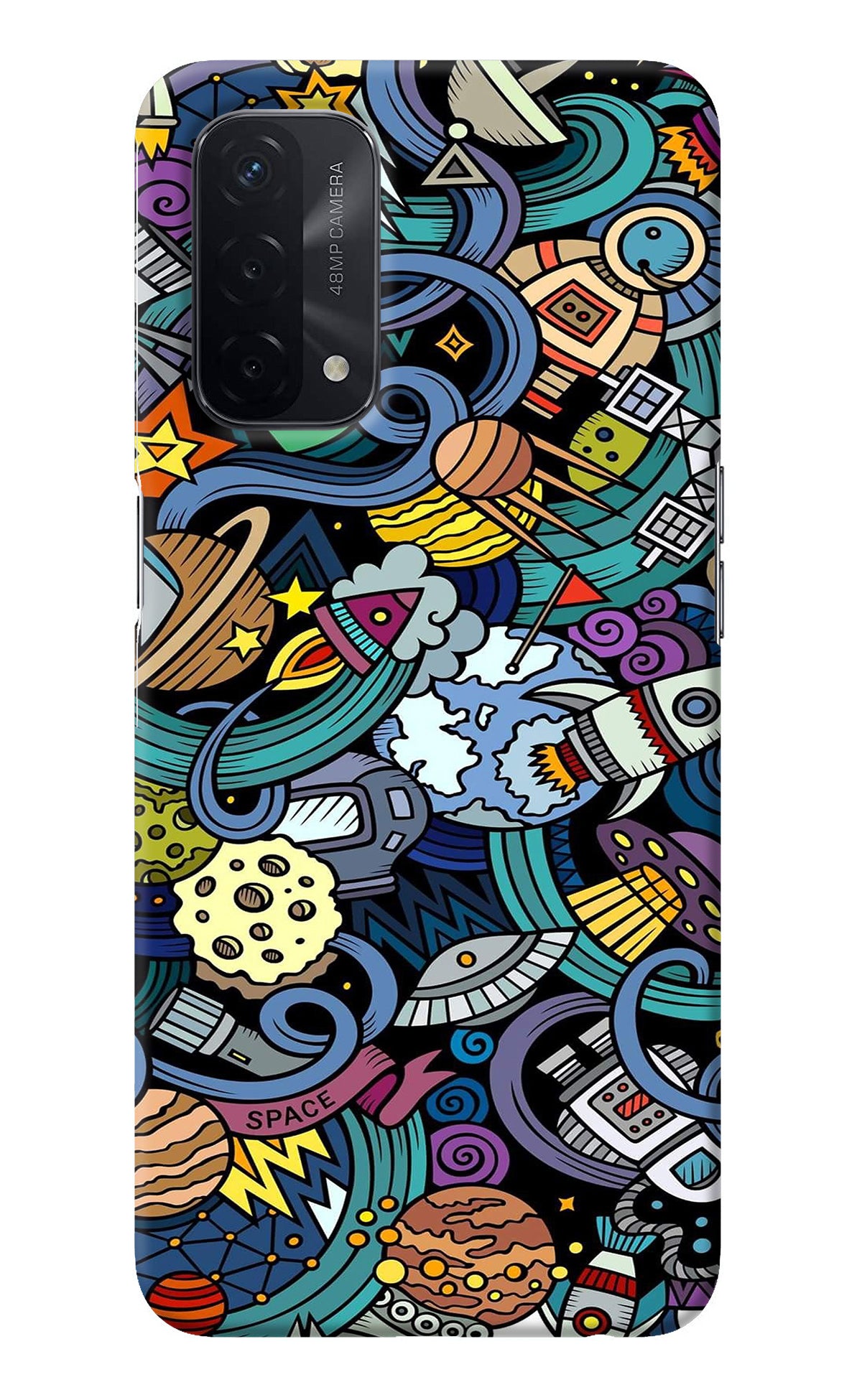 Space Abstract Oppo A74 5G Back Cover