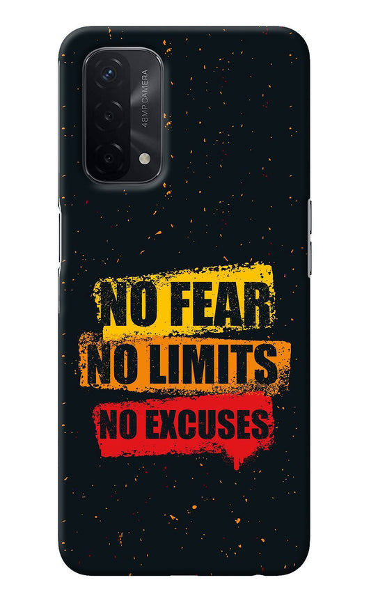 No Fear No Limits No Excuse Oppo A74 5G Back Cover