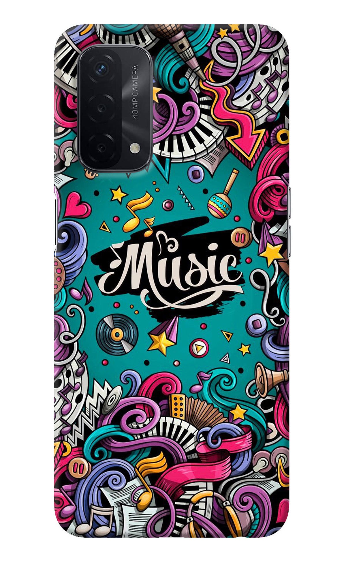 Music Graffiti Oppo A74 5G Back Cover