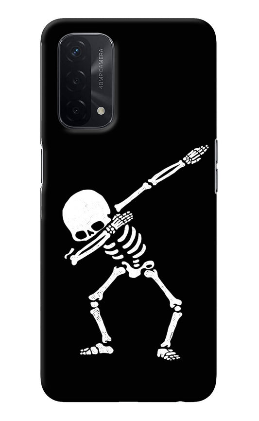 Dabbing Skeleton Art Oppo A74 5G Back Cover