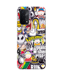 Sticker Bomb Oppo A74 5G Back Cover