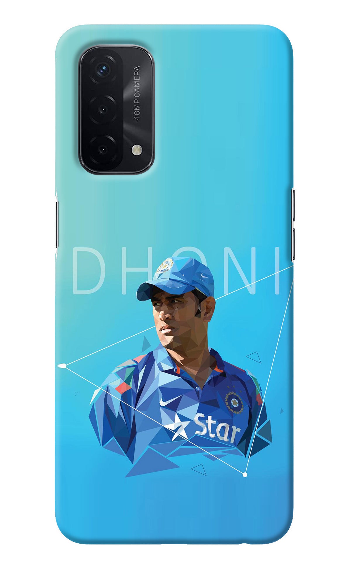 Dhoni Artwork Oppo A74 5G Back Cover