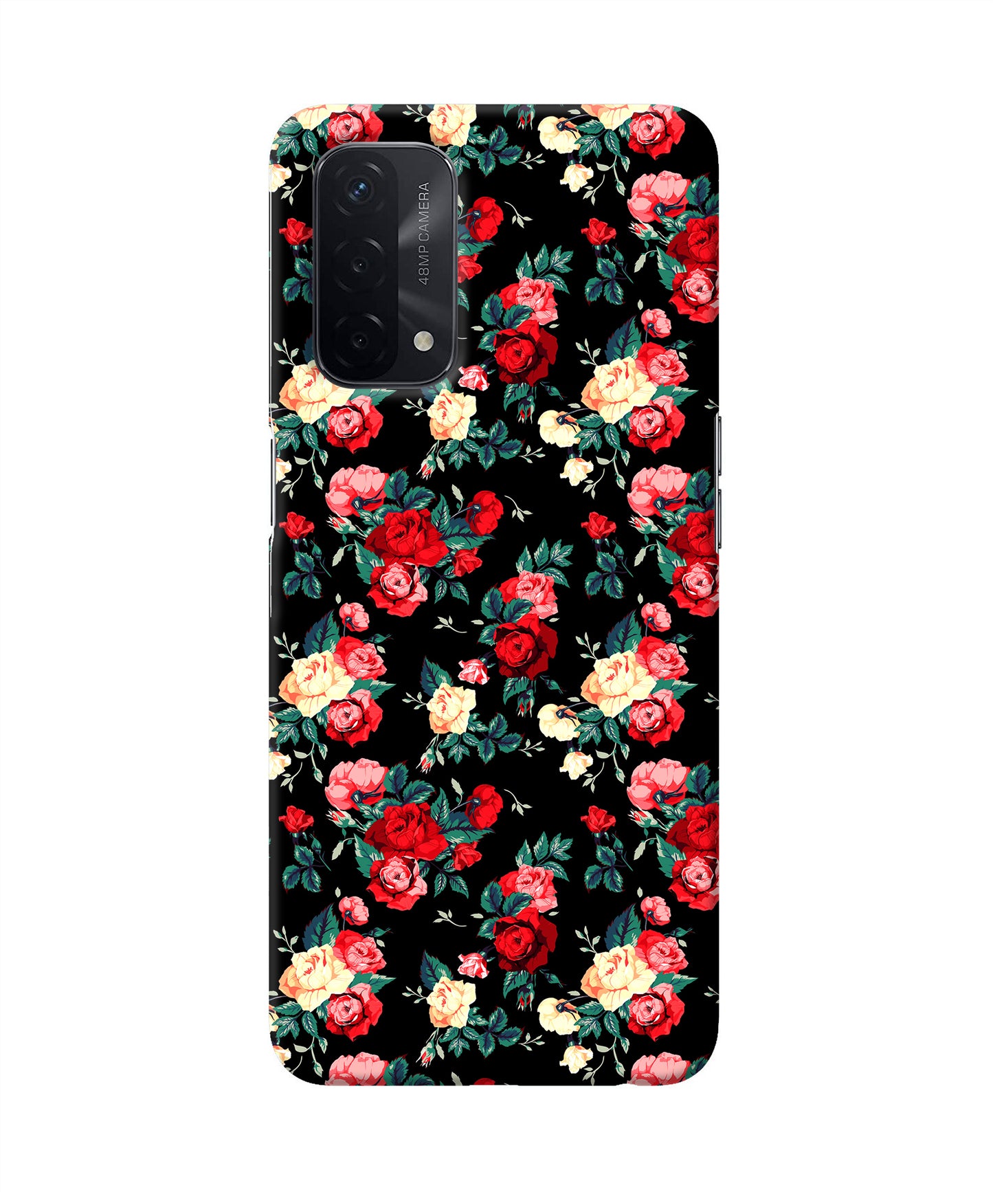 Rose Pattern Oppo A74 5G Back Cover
