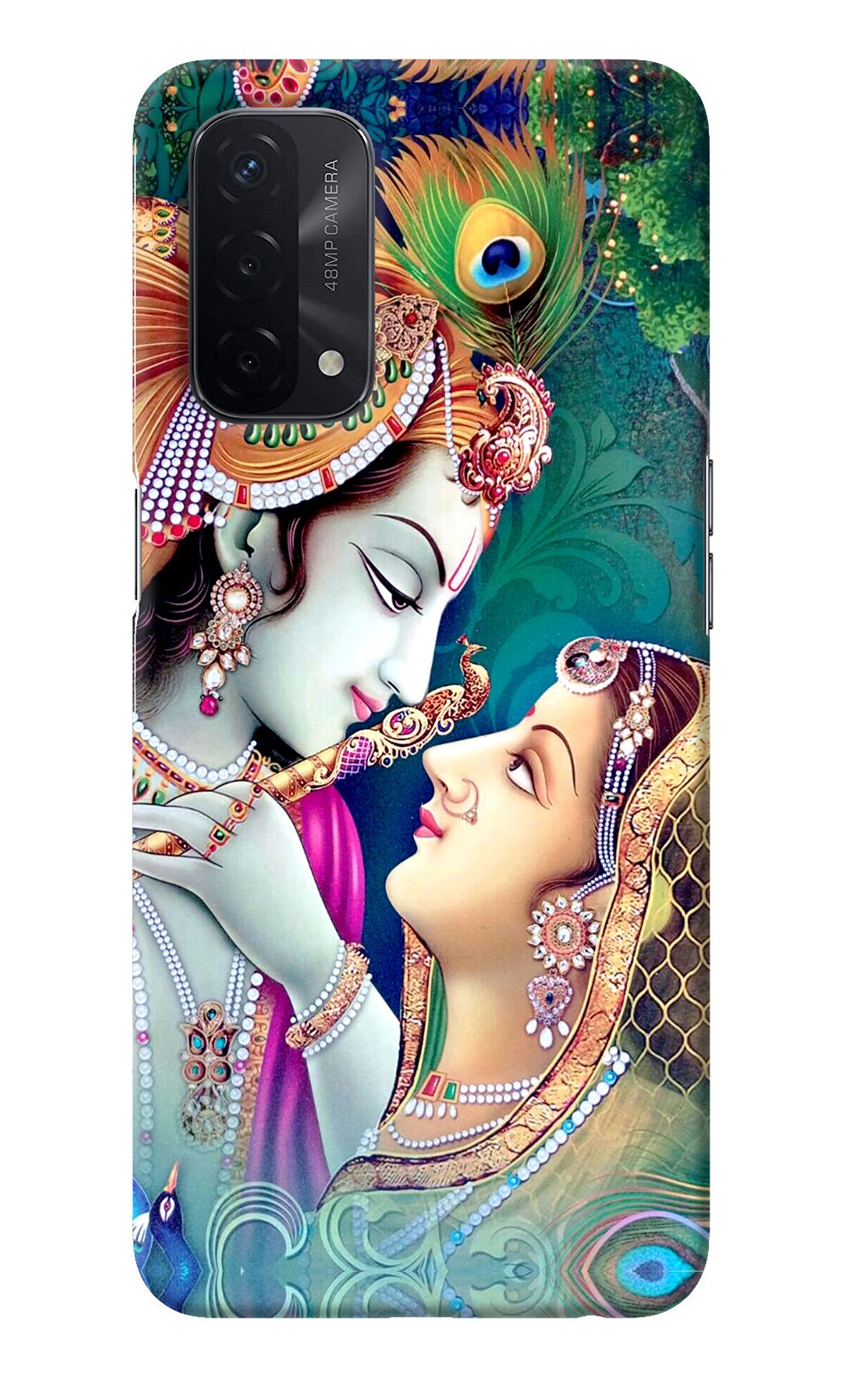 Lord Radha Krishna Oppo A74 5G Back Cover