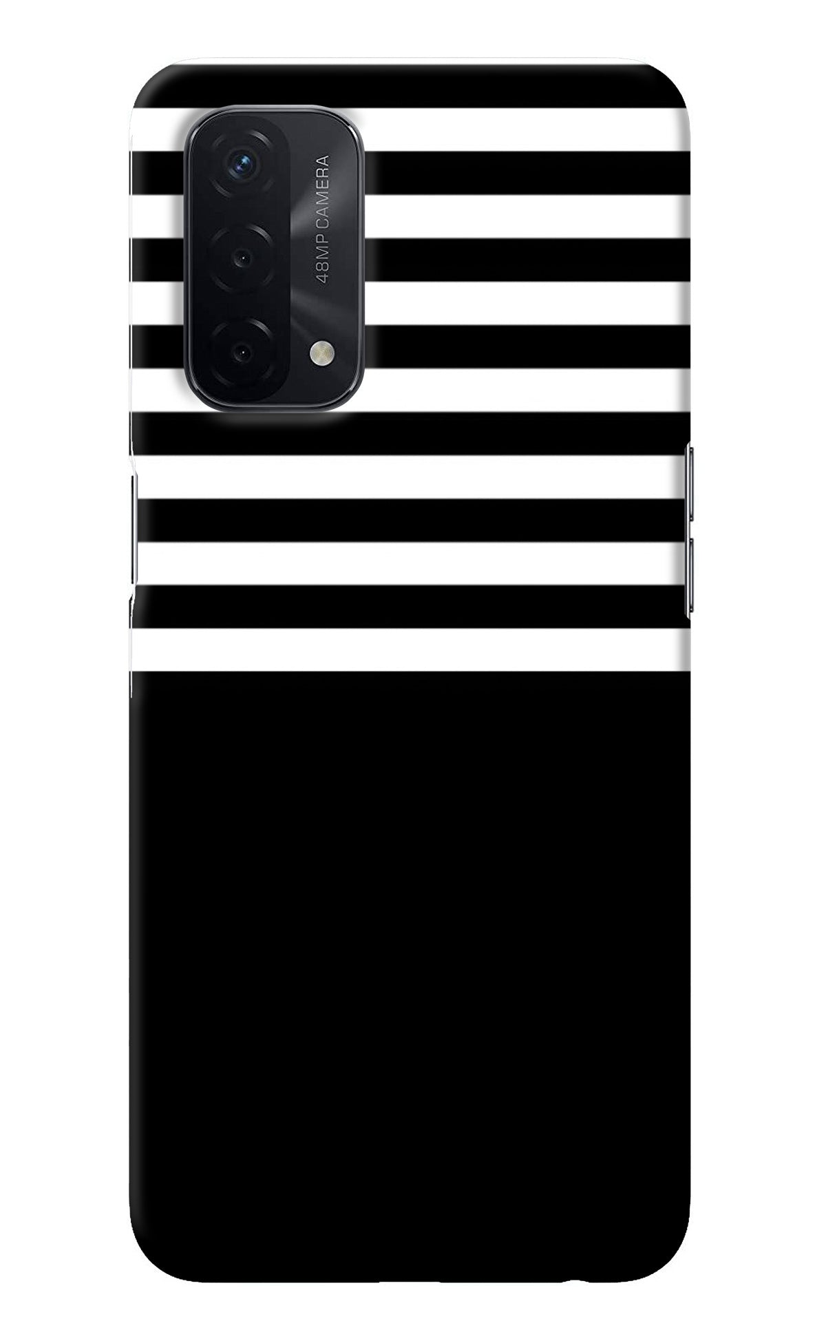 Black and White Print Oppo A74 5G Back Cover