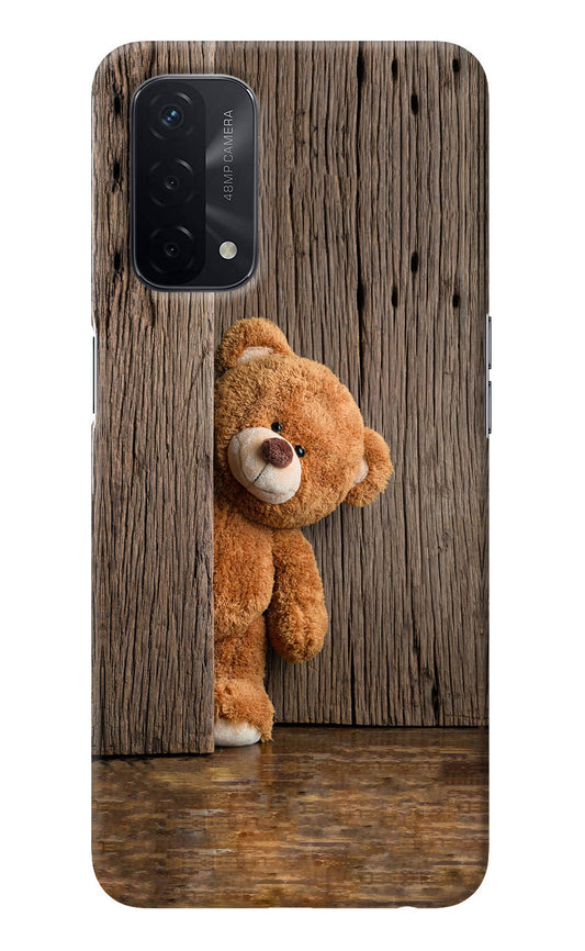 Teddy Wooden Oppo A74 5G Back Cover