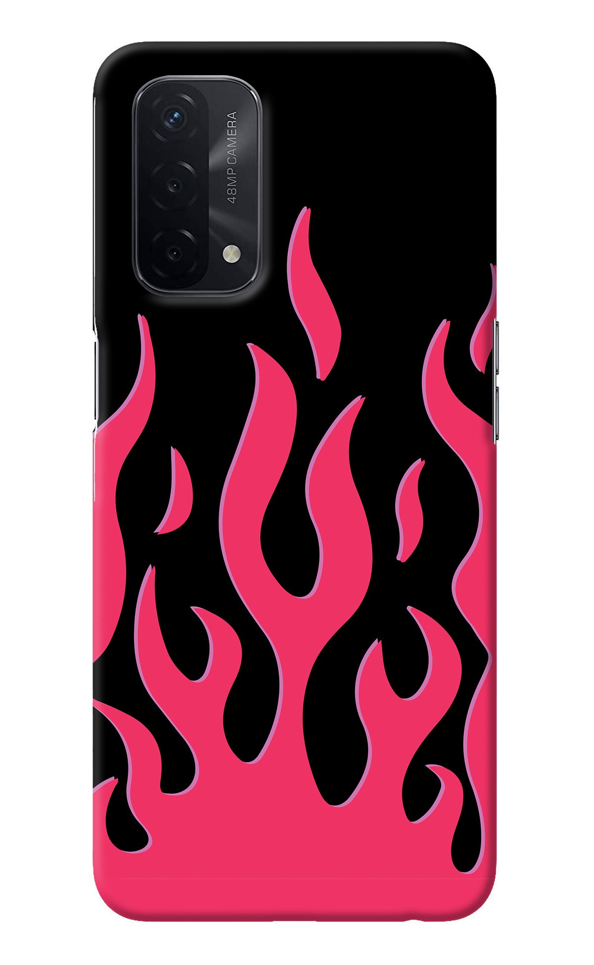 Fire Flames Oppo A74 5G Back Cover