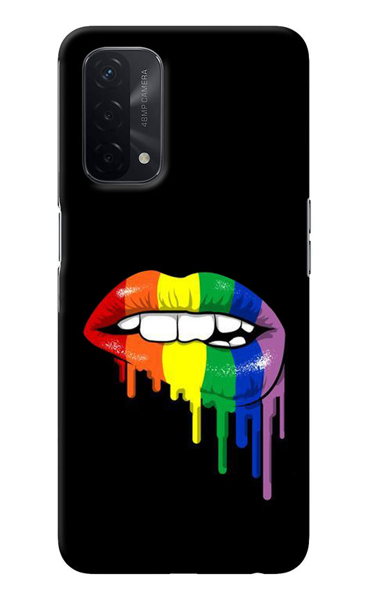 Lips Biting Oppo A74 5G Back Cover
