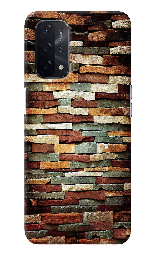 Bricks Pattern Oppo A74 5G Back Cover