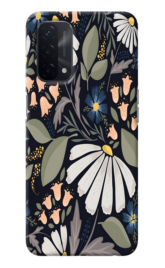 Flowers Art Oppo A74 5G Back Cover