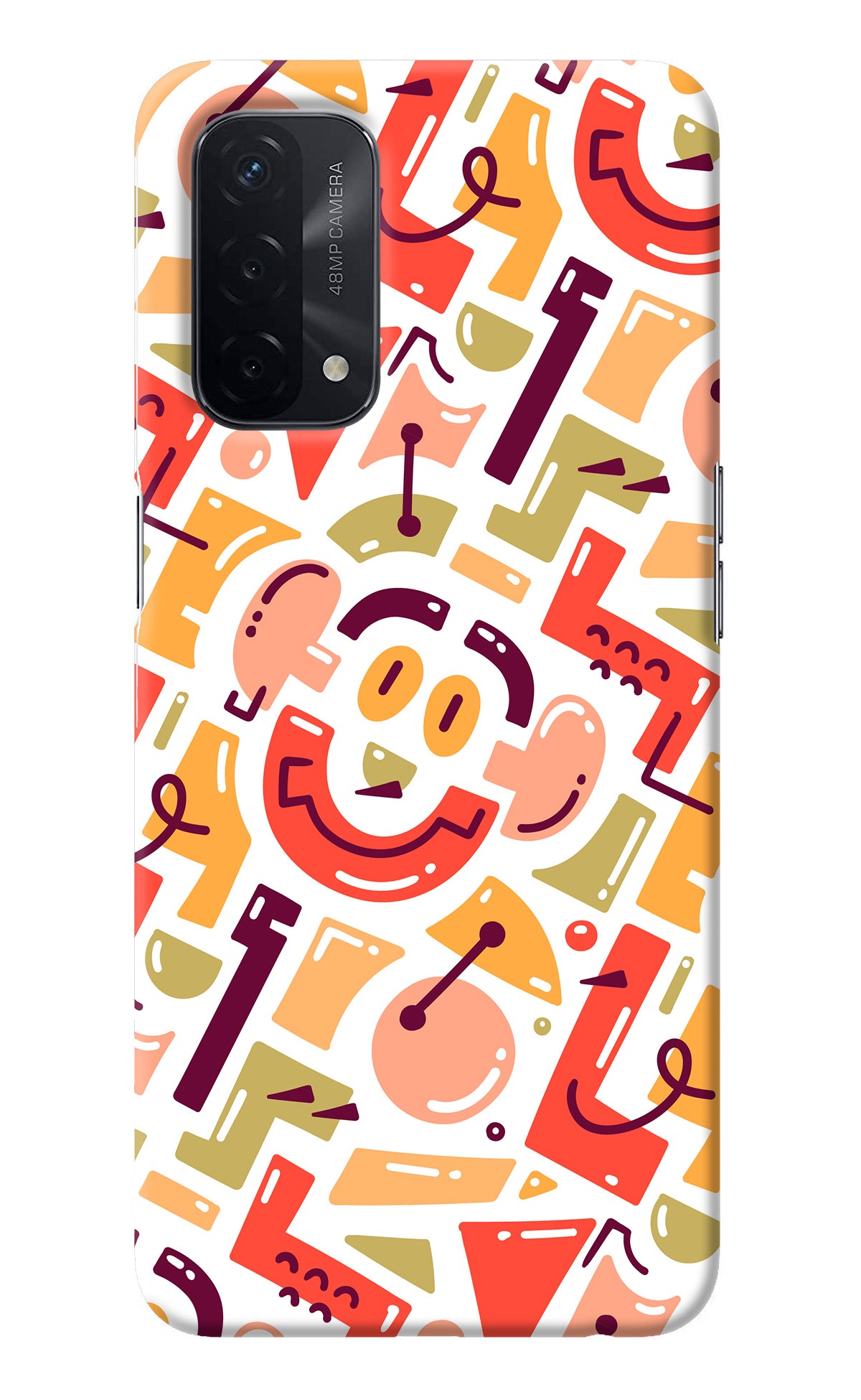 Doodle Pattern Oppo A74 5G Back Cover