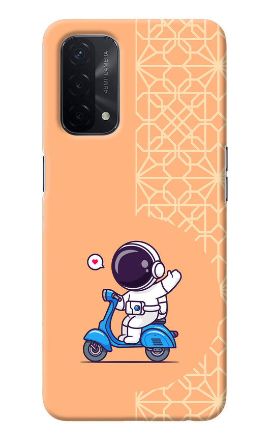 Cute Astronaut Riding Oppo A74 5G Back Cover