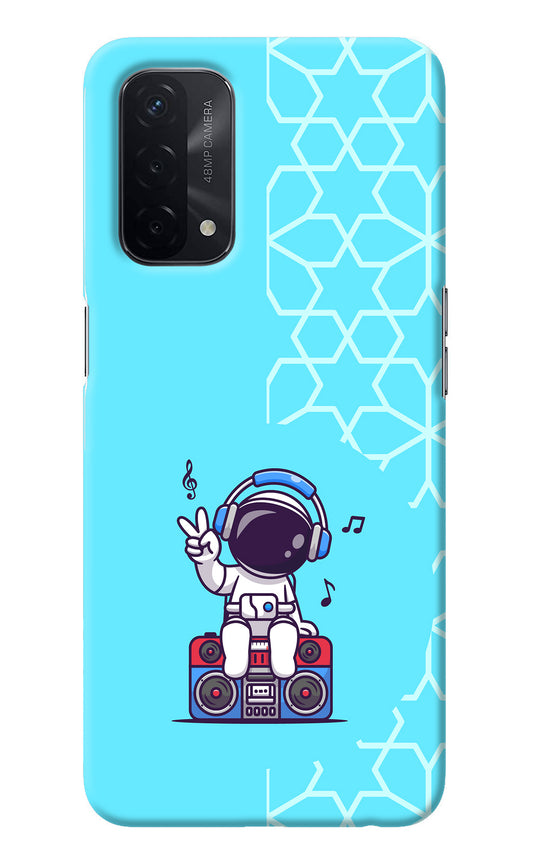 Cute Astronaut Chilling Oppo A74 5G Back Cover