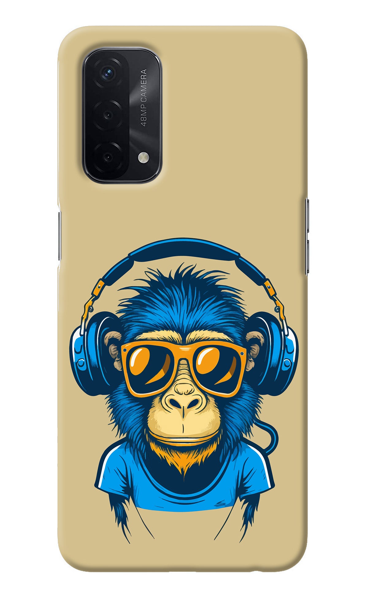 Monkey Headphone Oppo A74 5G Back Cover