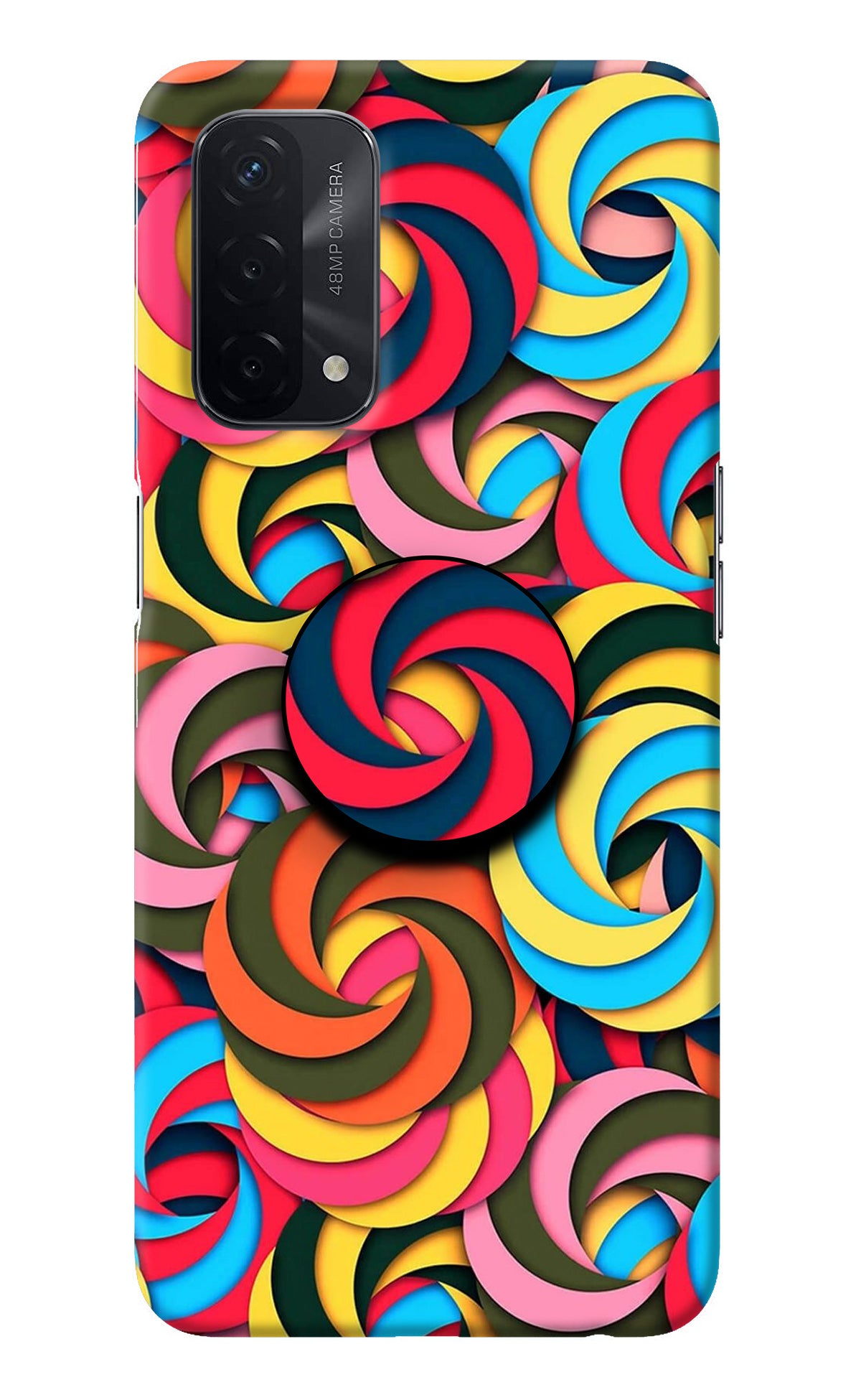 Spiral Pattern Oppo A74 5G Pop Case
