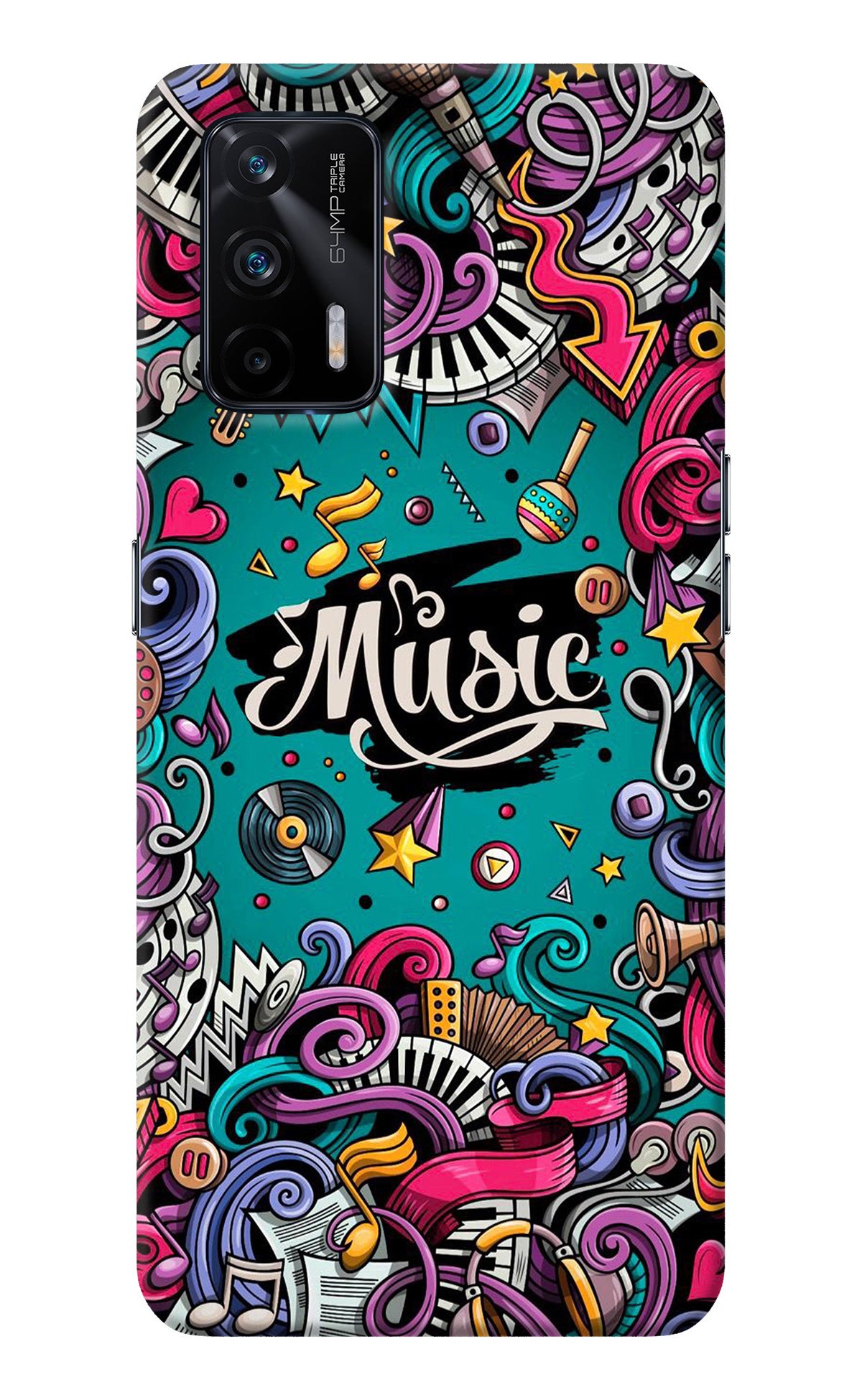 Music Graffiti Realme X7 Max Back Cover