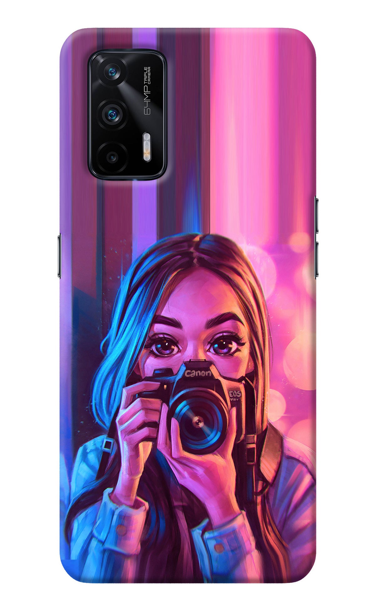 Girl Photographer Realme X7 Max Back Cover