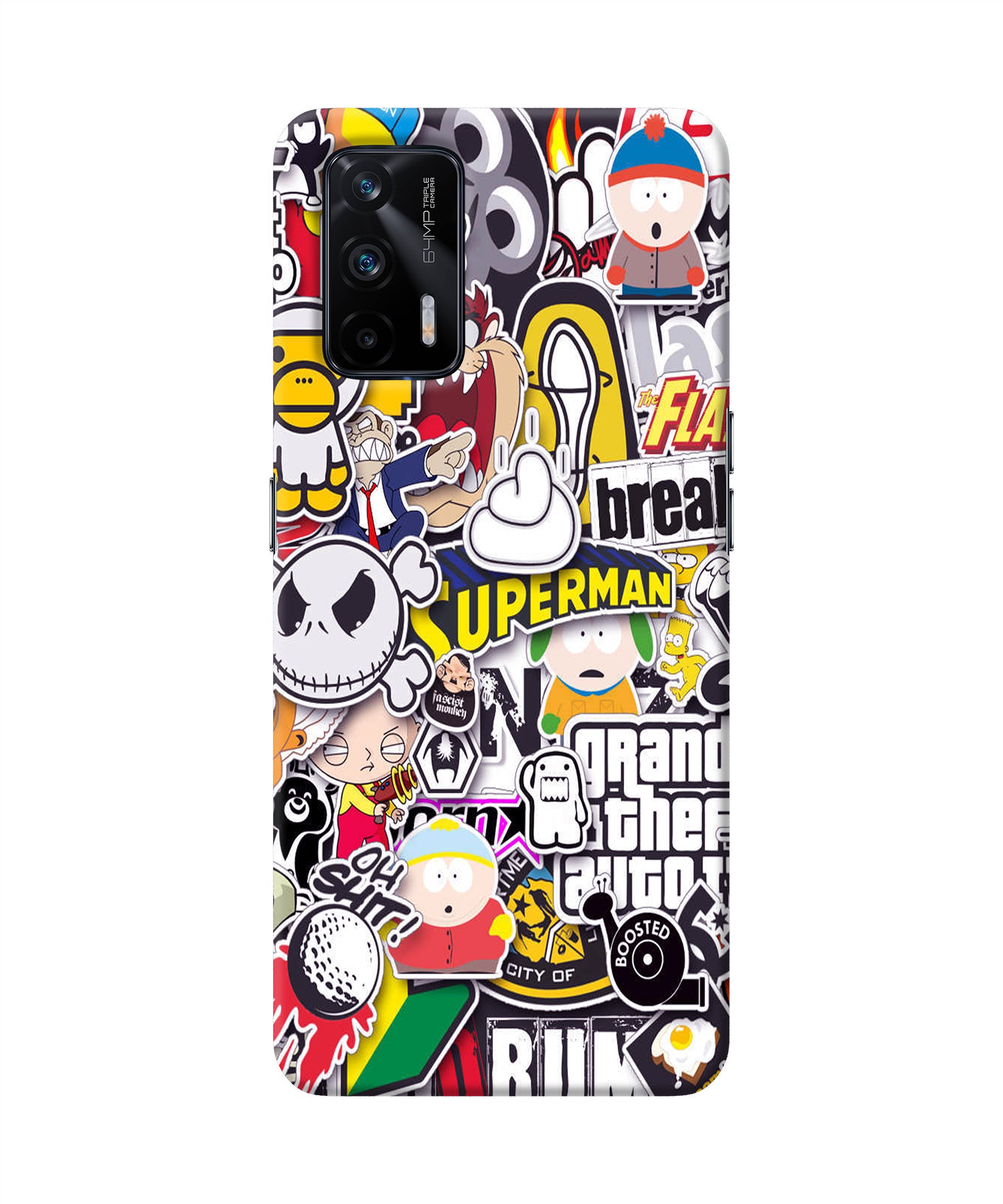 Sticker Bomb Realme X7 Max Back Cover