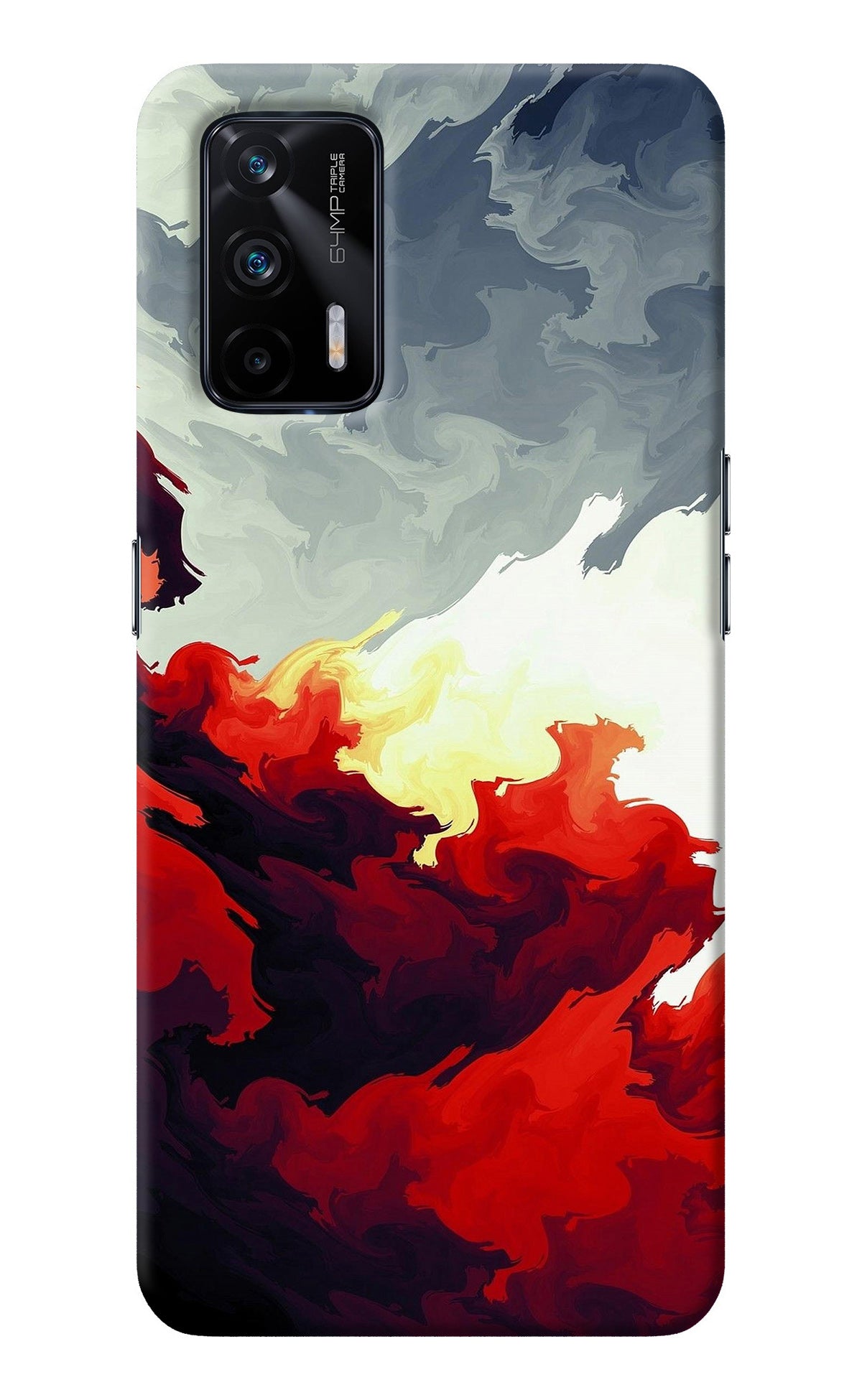 Fire Cloud Realme X7 Max Back Cover