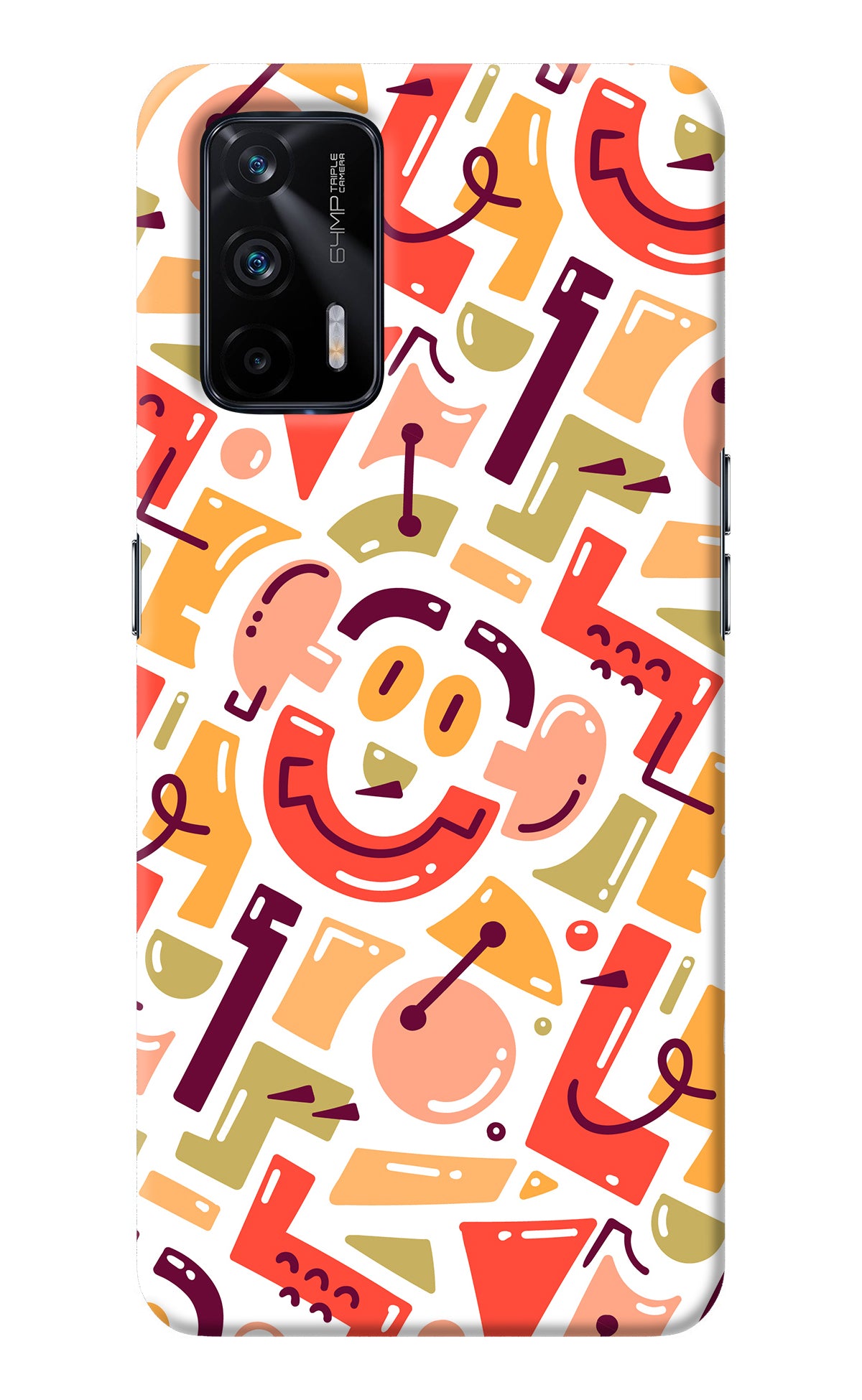 Doodle Pattern Realme X7 Max Back Cover